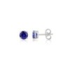 18ct White Gold 3.8mm Sapphire Stud Earrings - 0.60ct